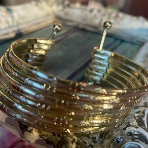 Gold layered cuff bracelet